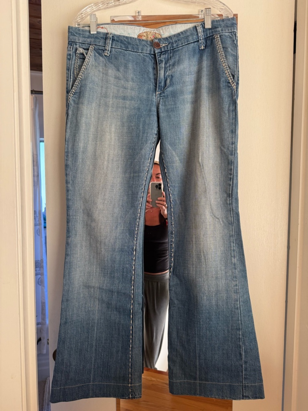 Joe's Jeans Light Blue Wide-Leg Flare Denim